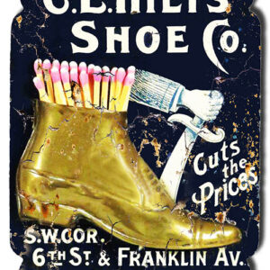 C.E. Hilts Shoe Company Vintage Reproduction Metal Sign