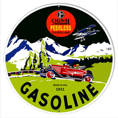 Signal Peerless Gasoline Reproduction Metal Sign