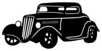 Hot Rod Black Laser Cut Out Silhouette Metal Sign