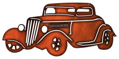 Hot Rod Faux Copper Laser Cut Out Metal Sign