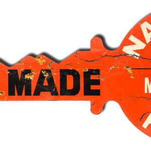 National Keys Laser Cut Out Vintage Reproduction Metal Sign