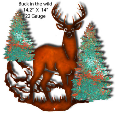 Buck In The Wild Faux Patina Laser Cut Out