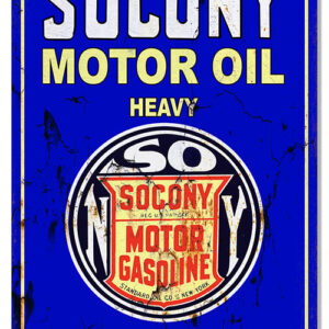 Socony Motor Oil Reproduction Vintage Large Metal Sign