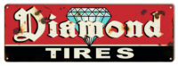 Diamond Tires Vintage Metal Sign