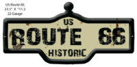 US Historic Route 66 Vintage Laser Cut Out Metal Sign