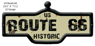 US Historic Route 66 Vintage Laser Cut Out Metal Sign