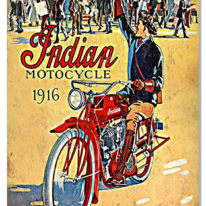 Indian Motorcycle 1916 Vintage Metal Sign