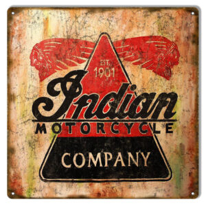 Indian Motorcycle Company Est 1901 Vintage Metal Sign