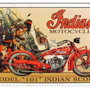 Indian Motorcycle Model 101 Indian Scout Metal Sign
