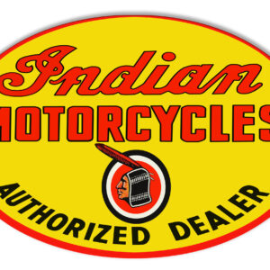 Indian Motorcycle Authorized Dealer Metal Sign