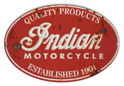 Indian Motorcycle 1901 Series Vintage Metal Sign