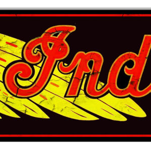 Indian Motorcycle Reproduction Garage Art Metal Sign