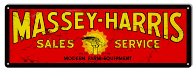Massey Harris Farm Equipment Reproduction Country Metal Sign
