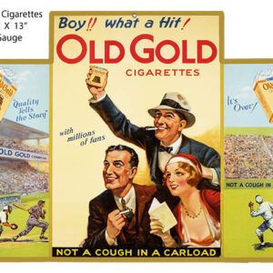 Old Gold Cigarette Reproduction Cut Out Cigar Metal Sign