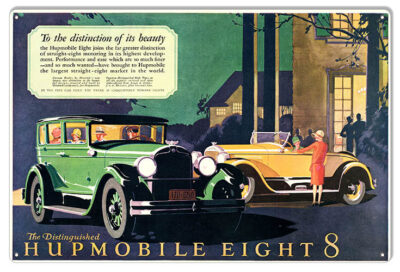 Humpmobile Eight Reproduction Classic Car Garage Art Metal Sign