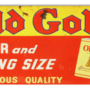 Old Gold King Size Cigarette Reproduction Large Cigar Metal Sign