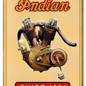 Indian Motorcycle Motor 1901 Metal Sign