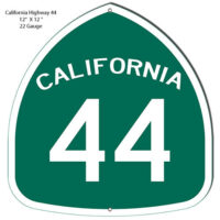 California 44 Highway Reproduction Garage Shop Metal Sign