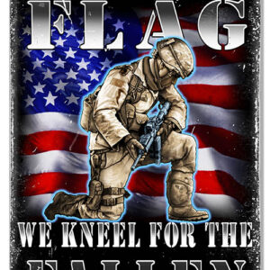 We Stand For The Flag Soldier Military Metal Sign