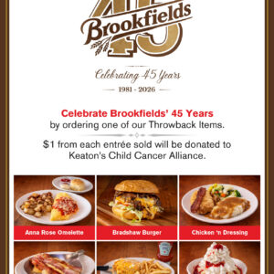 Brookfields Anniversary Sign
