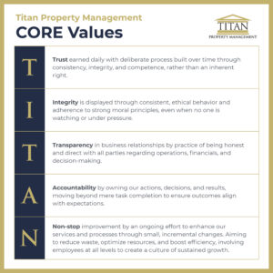 Titan PM Core Values