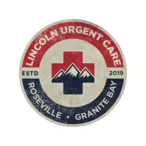 Lincoln Urgent Car 24" round sign with rustic overlay.