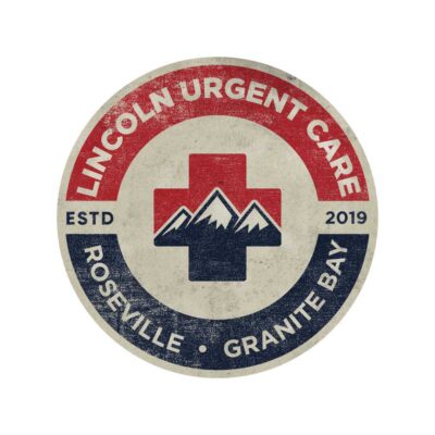 Lincoln Urgent Car 24" round sign with rustic overlay.