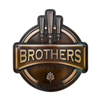 Brothers Taphouse Lincoln, CA Metal Sign 12x12