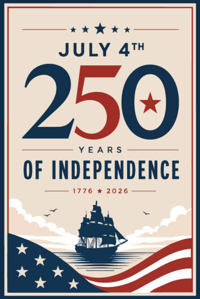 250 Years of Independence Sign