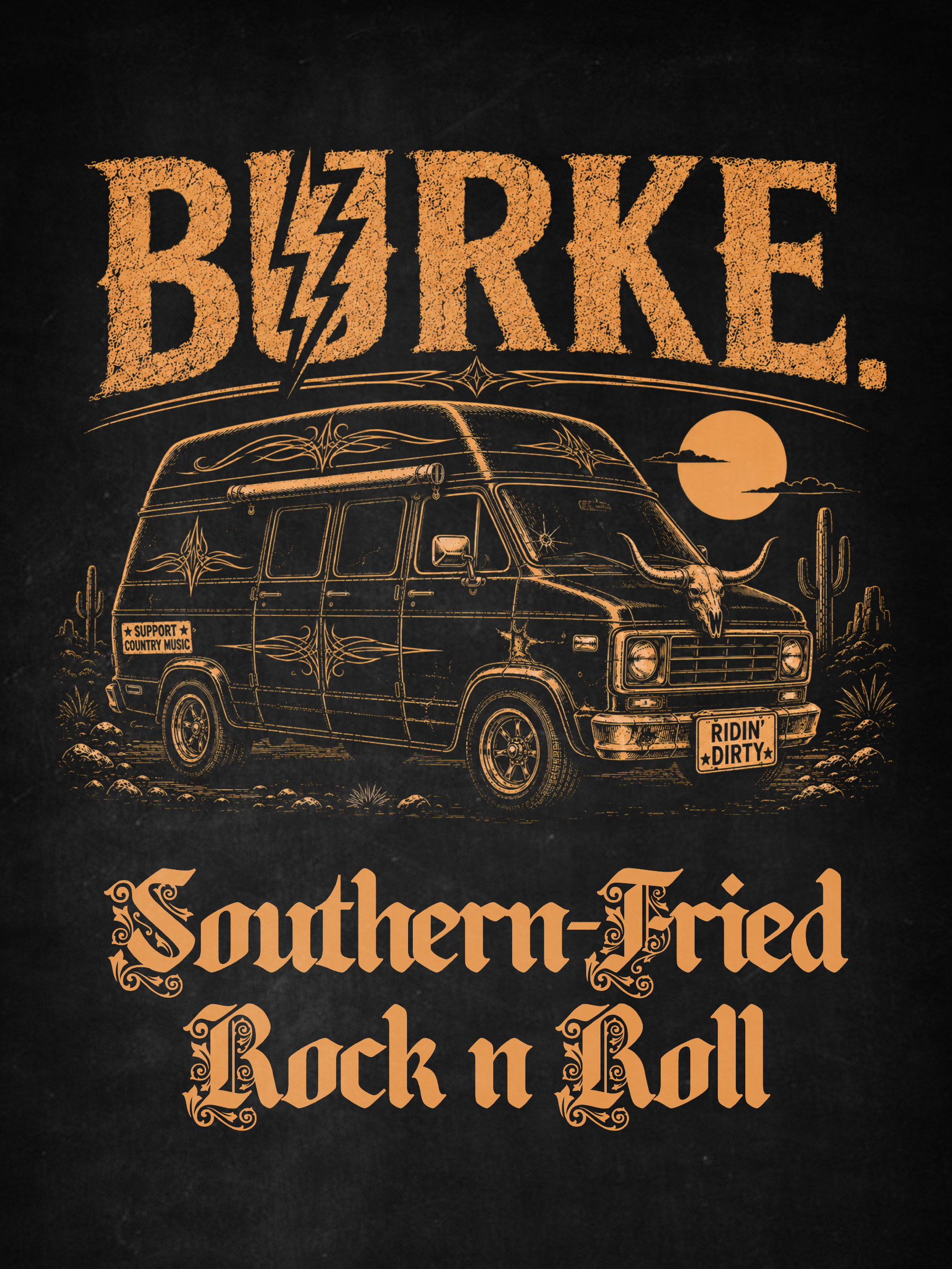 BURKE - Southern-Fried Rock n Roll Sign